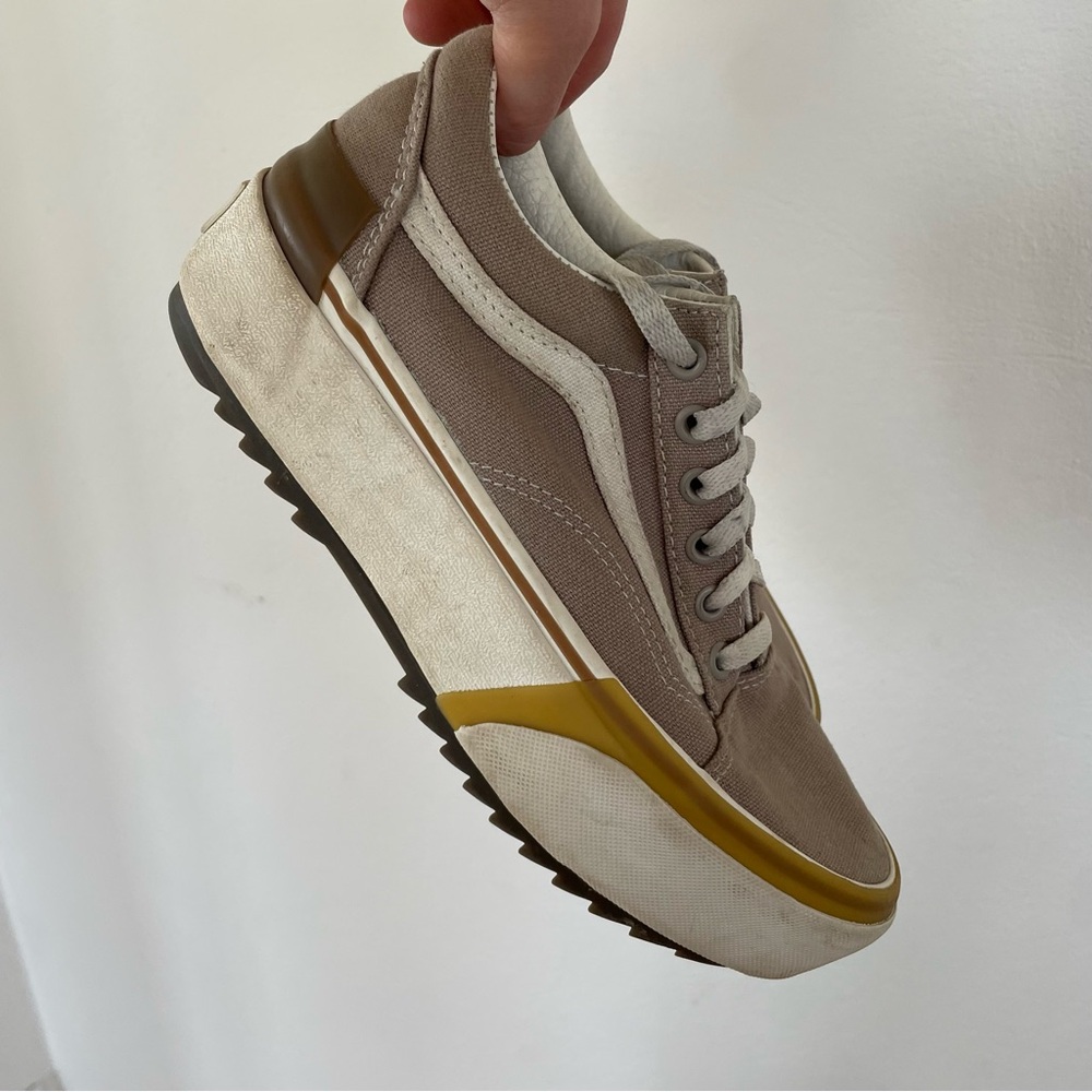 Vans Old Skool Platform neutral trainers - Picture 3 of 9
